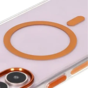 Hurtownia GSM - Etui s magnetickým kroužkem Bizon Case Marco pro Apple iPhone 16 Plus průhledné s oranžovým rámem - BIZ6325 - {ean13} - Hurt