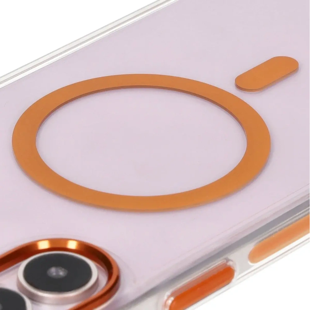 Hurtownia GSM - Etui s magnetickým kroužkem Bizon Case Marco pro Apple iPhone 16 Plus průhledné s oranžovým rámem - BIZ6325 - {ean13} - Hurt