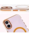 Hurtownia GSM - Etui s magnetickým kroužkem Bizon Case Marco pro Apple iPhone 16 Plus průhledné s oranžovým rámem - BIZ6325 - {ean13} - Hurt