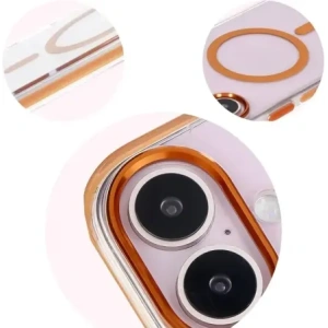 Hurtownia GSM - Etui s magnetickým kroužkem Bizon Case Marco pro Apple iPhone 16 Plus průhledné s oranžovým rámem - BIZ6325 - {ean13} - Hurt