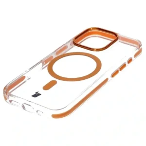 Hurtownia GSM - Etui s magnetickým kroužkem Bizon Case Marco pro Apple iPhone 16 Pro průhledné s oranžovým rámem - BIZ6326 - {ean13} - Hurt