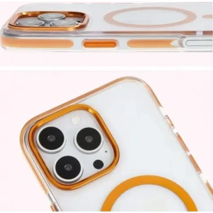Hurtownia GSM - Etui s magnetickým kroužkem Bizon Case Marco pro Apple iPhone 16 Pro průhledné s oranžovým rámem - BIZ6326 - {ean13} - Hurt