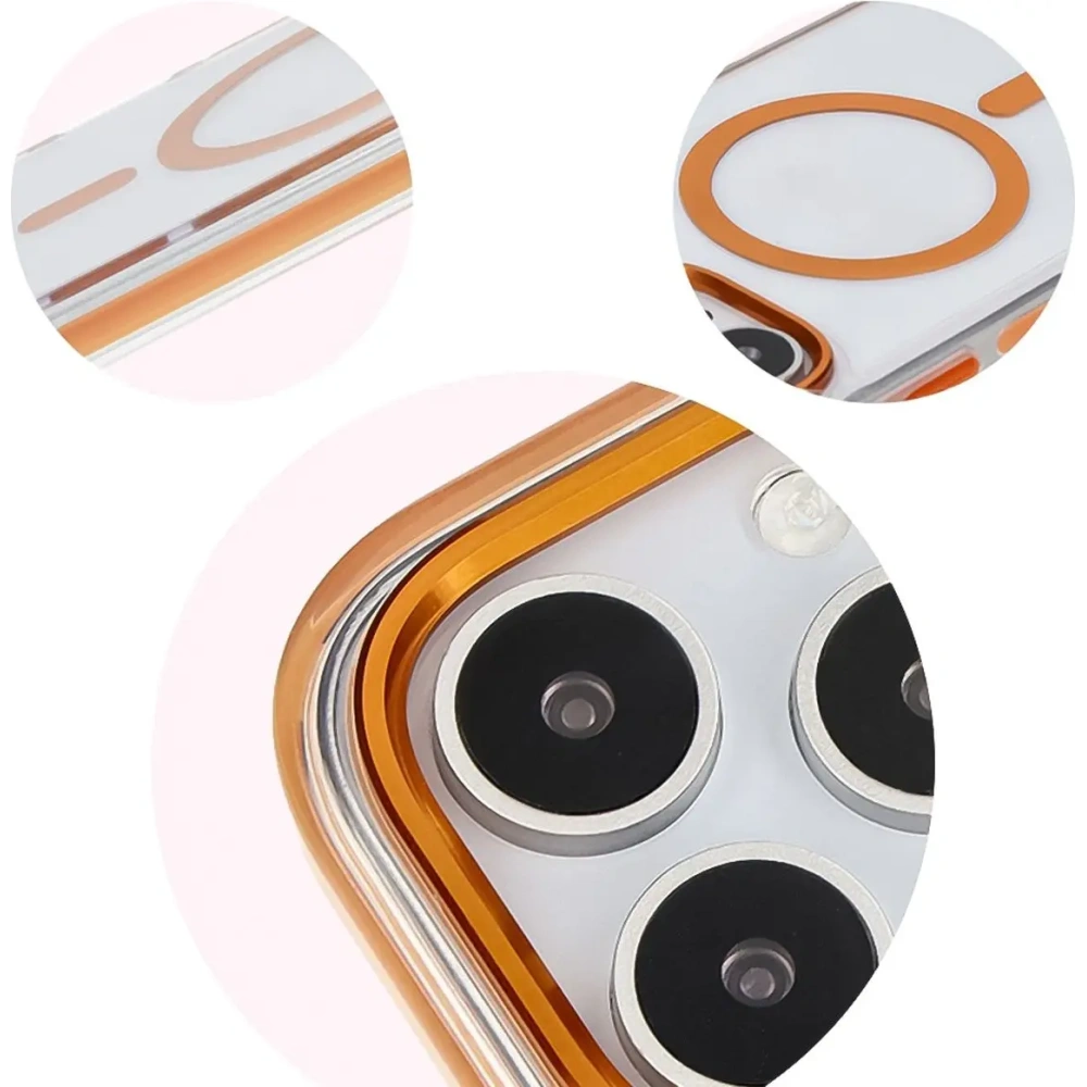 Hurtownia GSM - Bizon Case Marco Apple iPhone 16 Pro klar mit orangefarbenem Rahmen - BIZ6326 - {ean13} - Hurt