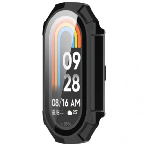 Hurtownia GSM - Bizon Ceas + Sticlă Xiaomi Brățară Inteligentă 9 neagră - BIZ6327 - {ean13} - Hurt