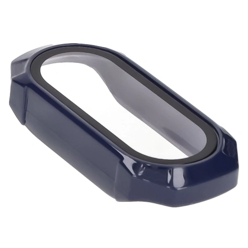 Etui ze szkłem do zegarka Bizon Case+Glass Watch do Xiaomi Smart Band 9 niebieskie