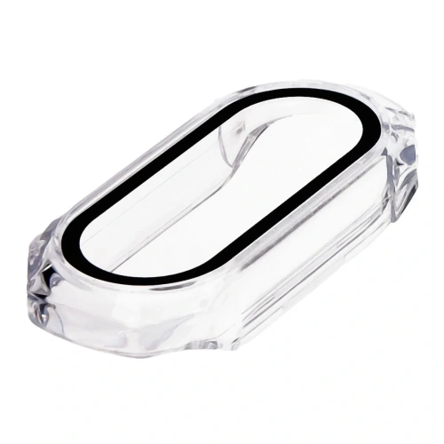 Etui ze szkłem do zegarka Bizon Case+Glass Watch do Xiaomi Smart Band 9 przeźroczyste