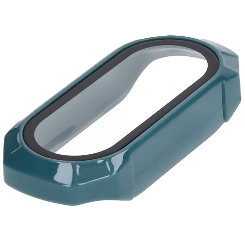 Etui ze szkłem do zegarka Bizon Case+Glass Watch do Xiaomi Smart Band 9 zielone