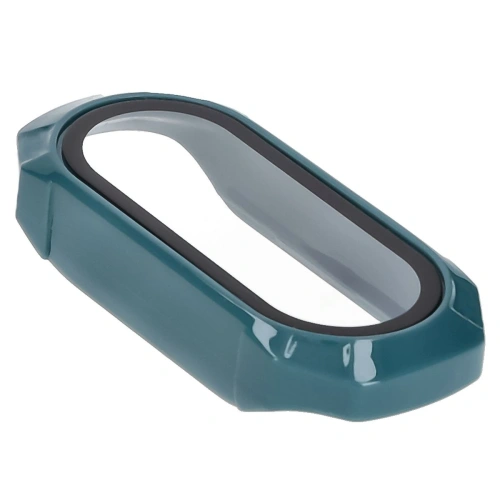 Etui ze szkłem do zegarka Bizon Case+Glass Watch do Xiaomi Smart Band 9 zielone