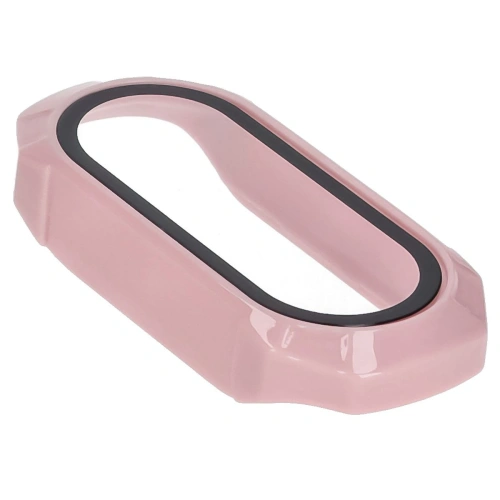 Etui ze szkłem do zegarka Bizon Case+Glass Watch do Xiaomi Smart Band 9 różowe