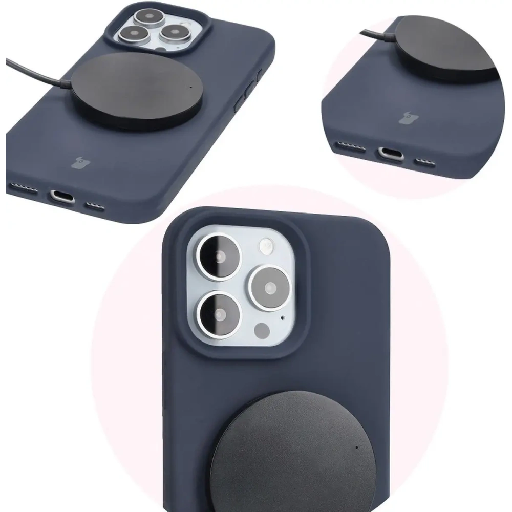 Hurtownia GSM - Bizon Soft Case Apple iPhone 16 Pro albastru închis - BIZ6335 - {ean13} - Hurt