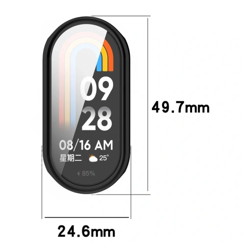 Etui z osłoną ekranu Bizon Case Watch Felipe do Xiaomi Smart Band 9 czarne