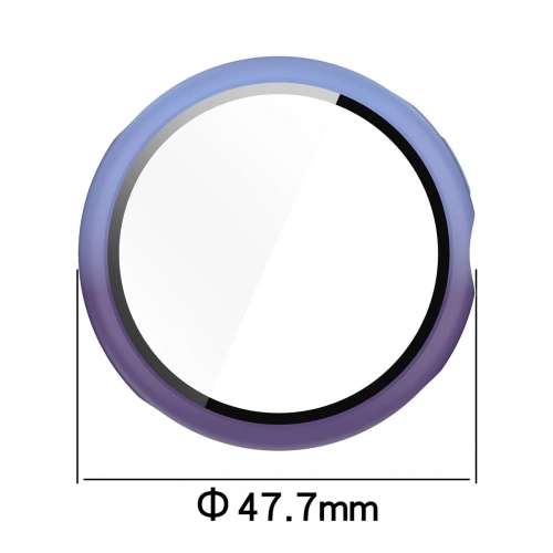 Etui ze szkłem do zegarka Bizon Case+Glass Watch do Google Pixel Watch 3 45mm fioletowoniebieskie