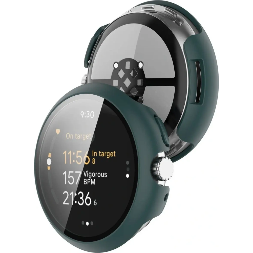 Hurtownia GSM - Etui ze szkłem do zegarka Bizon Case+Glass Watch do Google Pixel Watch 3 45mm zielone - BIZ6342 - {ean13} - Hurt