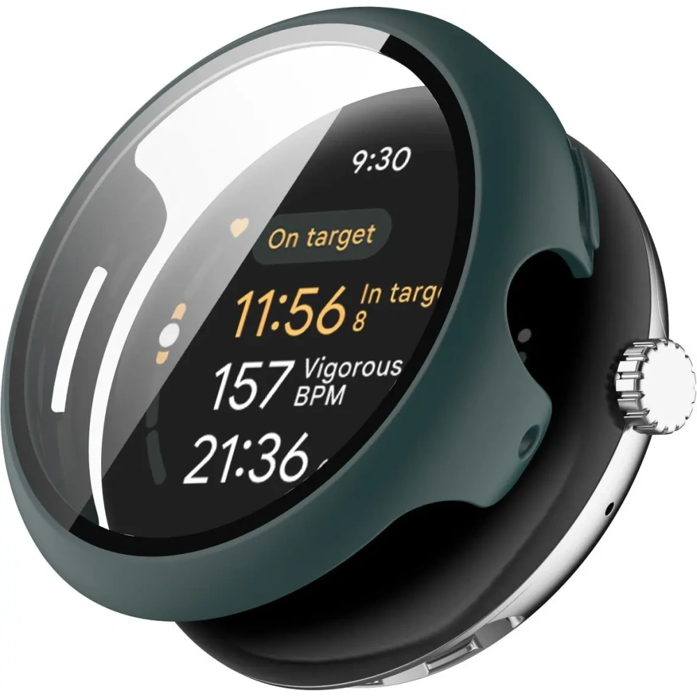 Hurtownia GSM - Etui ze szkłem do zegarka Bizon Case+Glass Watch do Google Pixel Watch 3 45mm zielone - BIZ6342 - {ean13} - Hurt