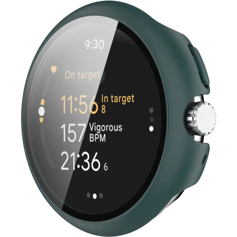 Hurtownia GSM - Etui ze szkłem do zegarka Bizon Case+Glass Watch do Google Pixel Watch 3 45mm zielone - BIZ6342 - {ean13} - Hurt