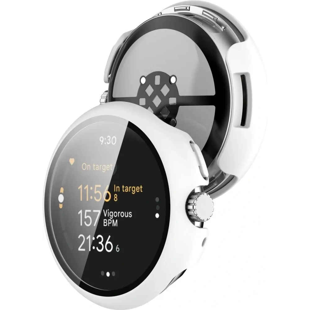 Hurtownia GSM - Etui ze szkłem do zegarka Bizon Case+Glass Watch do Google Pixel Watch 3 45mm białe - BIZ6345 - {ean13} - Hurt