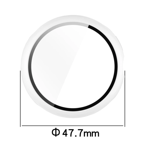 Etui ze szkłem do zegarka Bizon Case+Glass Watch do Google Pixel Watch 3 45mm białe