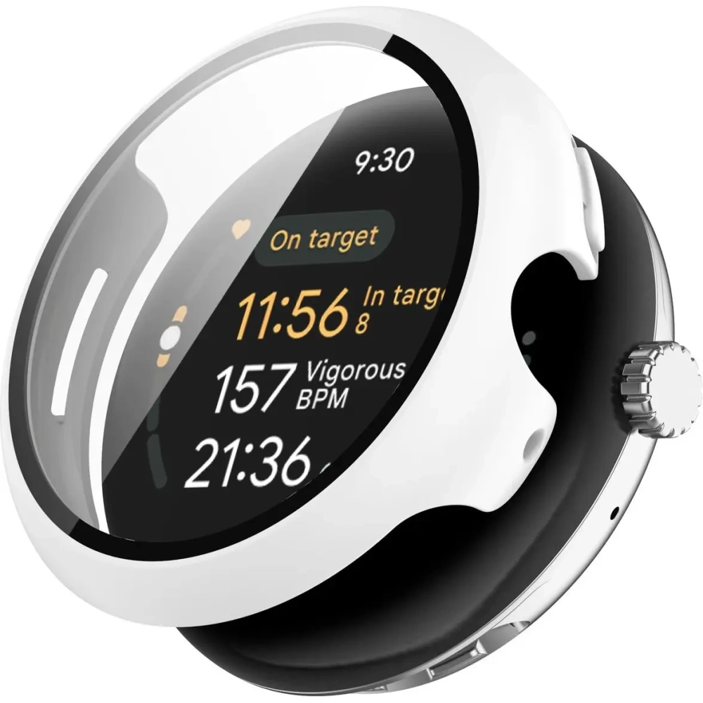 Hurtownia GSM - Etui ze szkłem do zegarka Bizon Case+Glass Watch do Google Pixel Watch 3 45mm białe - BIZ6345 - {ean13} - Hurt