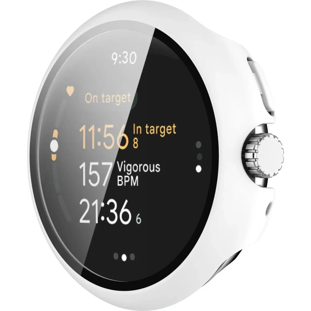 Hurtownia GSM - Etui ze szkłem do zegarka Bizon Case+Glass Watch do Google Pixel Watch 3 45mm białe - BIZ6345 - {ean13} - Hurt