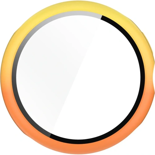 Etui ze szkłem do zegarka Bizon Case+Glass Watch do Google Pixel Watch 3 45mm żółtopomarańczowe