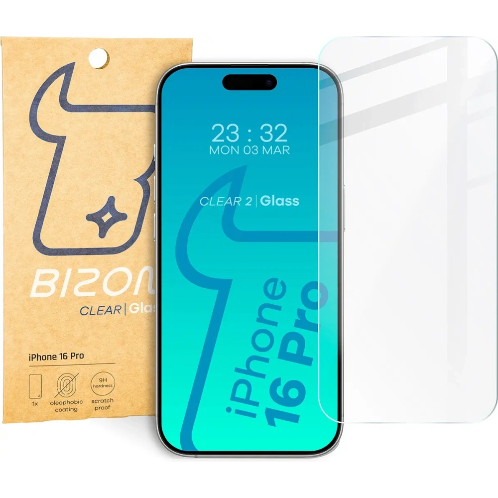 Hurtownia GSM - Szkło hartowane Bizon Glass Clear 2 do Apple iPhone 16 Pro - BIZ6349 - {ean13} - Hurt