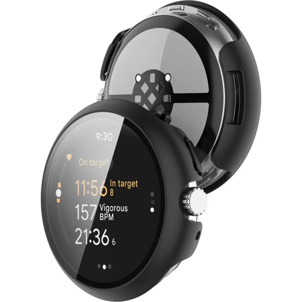 Hurtownia GSM - Etui ze skla na hodinky Bizon Case+Glass Watch do Google Pixel Watch 3 41mm černé - BIZ6351 - {ean13} - Hurt