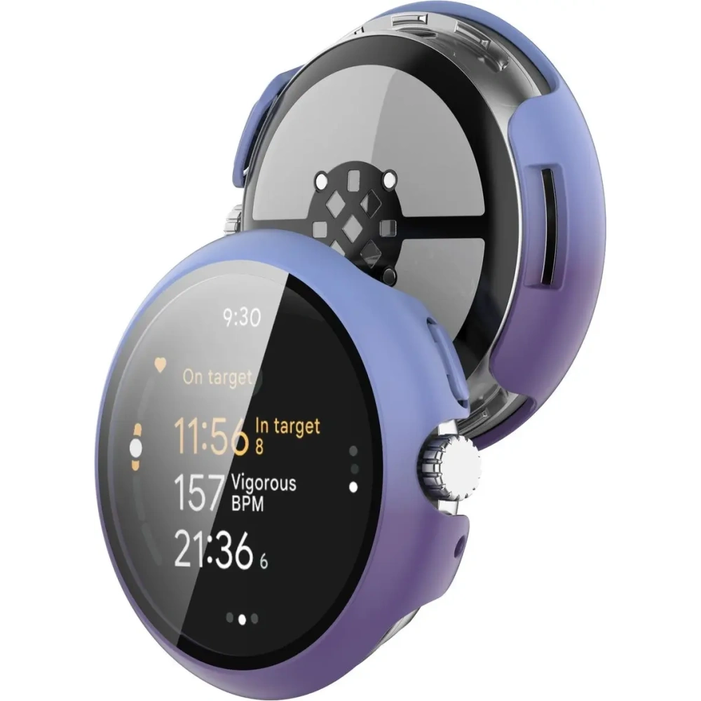 Hurtownia GSM - Etui ze szkłem do zegarka Bizon Case+Glass Watch do Google Pixel Watch 3 41mm niebieskofioletowe - BIZ6353 - {ean13} - Hurt