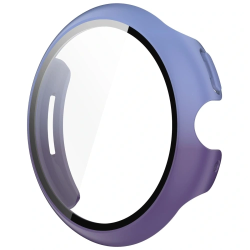 Etui ze szkłem do zegarka Bizon Case+Glass Watch do Google Pixel Watch 3 41mm niebieskofioletowe