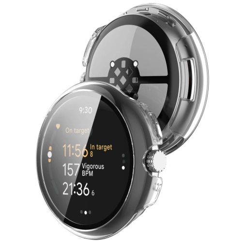 Etui ze szkłem do zegarka Bizon Case+Glass Watch do Google Pixel Watch 3 41mm przeźroczyste