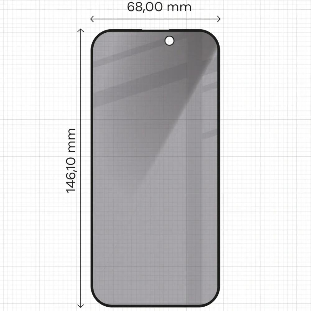 Wholesale Bizon Glass Edge Shadow Apple iPhone 16 Pro tinted with a black frame - BIZ6355 - {ean13} - Hurt