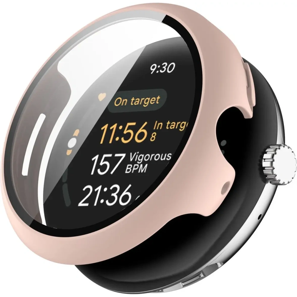 Hurtownia GSM - Etui ze szkłem do zegarka Bizon Case+Glass Watch do Google Pixel Watch 3 41mm różowe - BIZ6357 - {ean13} - Hurt