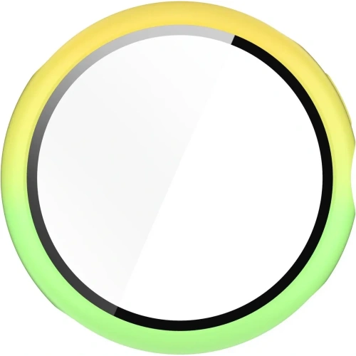 Etui ze szkłem do zegarka Bizon Case+Glass Watch do Google Pixel Watch 3 41mm żółtozielone