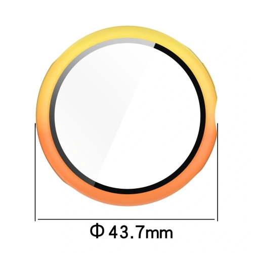 Etui ze szkłem do zegarka Bizon Case+Glass Watch do Google Pixel Watch 3 41mm żółtopomarańczowe