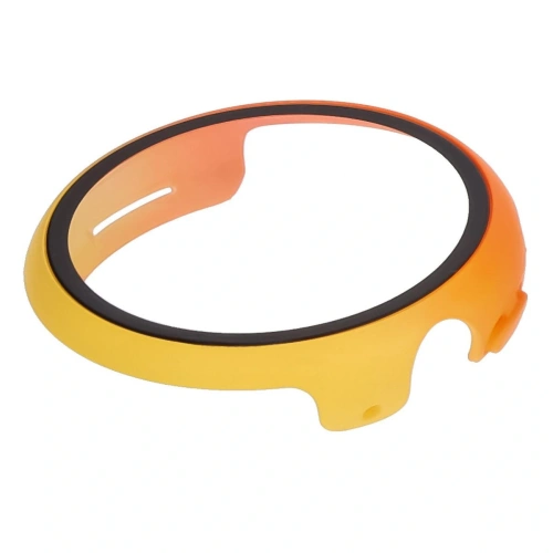 Etui ze szkłem do zegarka Bizon Case+Glass Watch do Google Pixel Watch 3 41mm żółtopomarańczowe