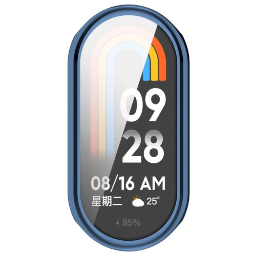 Etui z osłoną ekranu Bizon Case Watch Felipe do Xiaomi Smart Band 9 niebieskie