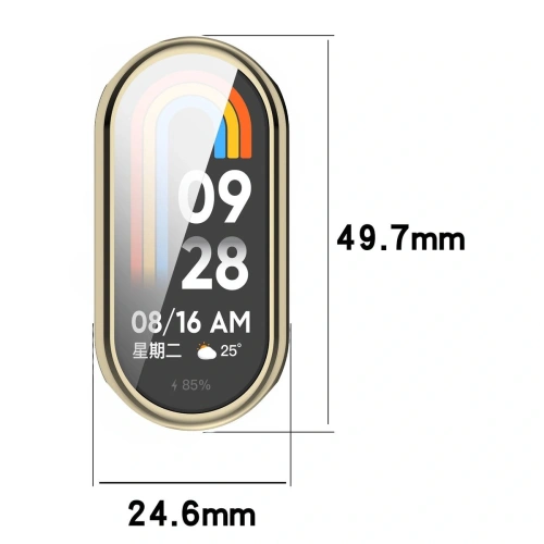 Etui z osłoną ekranu Bizon Case Watch Felipe do Xiaomi Smart Band 9 złote