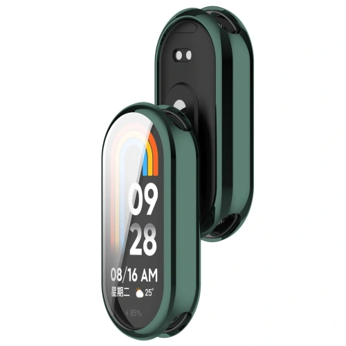 Etui z osłoną ekranu Bizon Case Watch Felipe do Xiaomi Smart Band 9 zielone