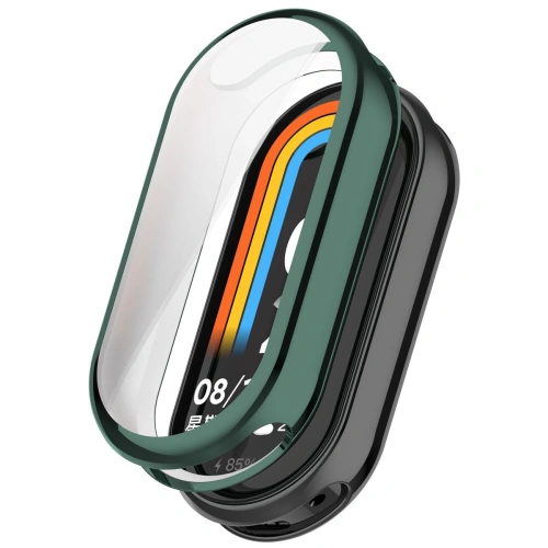 Etui z osłoną ekranu Bizon Case Watch Felipe do Xiaomi Smart Band 9 zielone