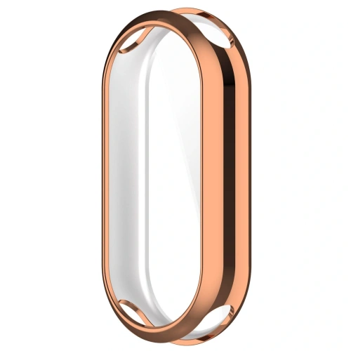 Etui z osłoną ekranu Bizon Case Watch Felipe do Xiaomi Smart Band 9 różowozłote