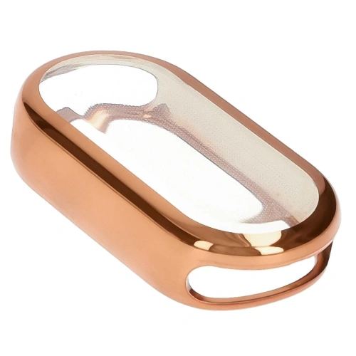 Etui z osłoną ekranu Bizon Case Watch Felipe do Xiaomi Smart Band 9 różowozłote