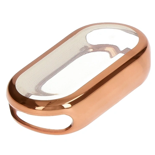 Etui z osłoną ekranu Bizon Case Watch Felipe do Xiaomi Smart Band 9 różowozłote