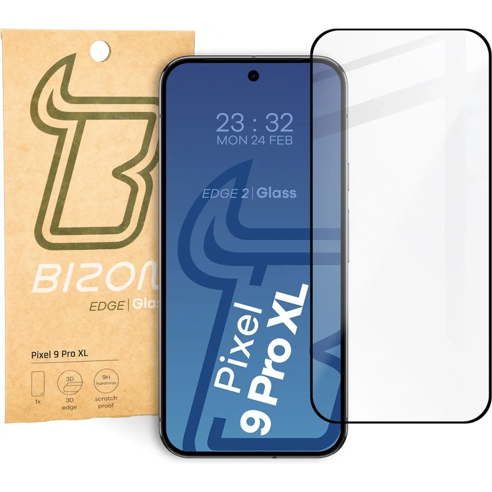 Hurtownia GSM - Bizon Glass Edge 2 Google Pixel 9 Pro XL negru - BIZ6371 - {ean13} - Hurt