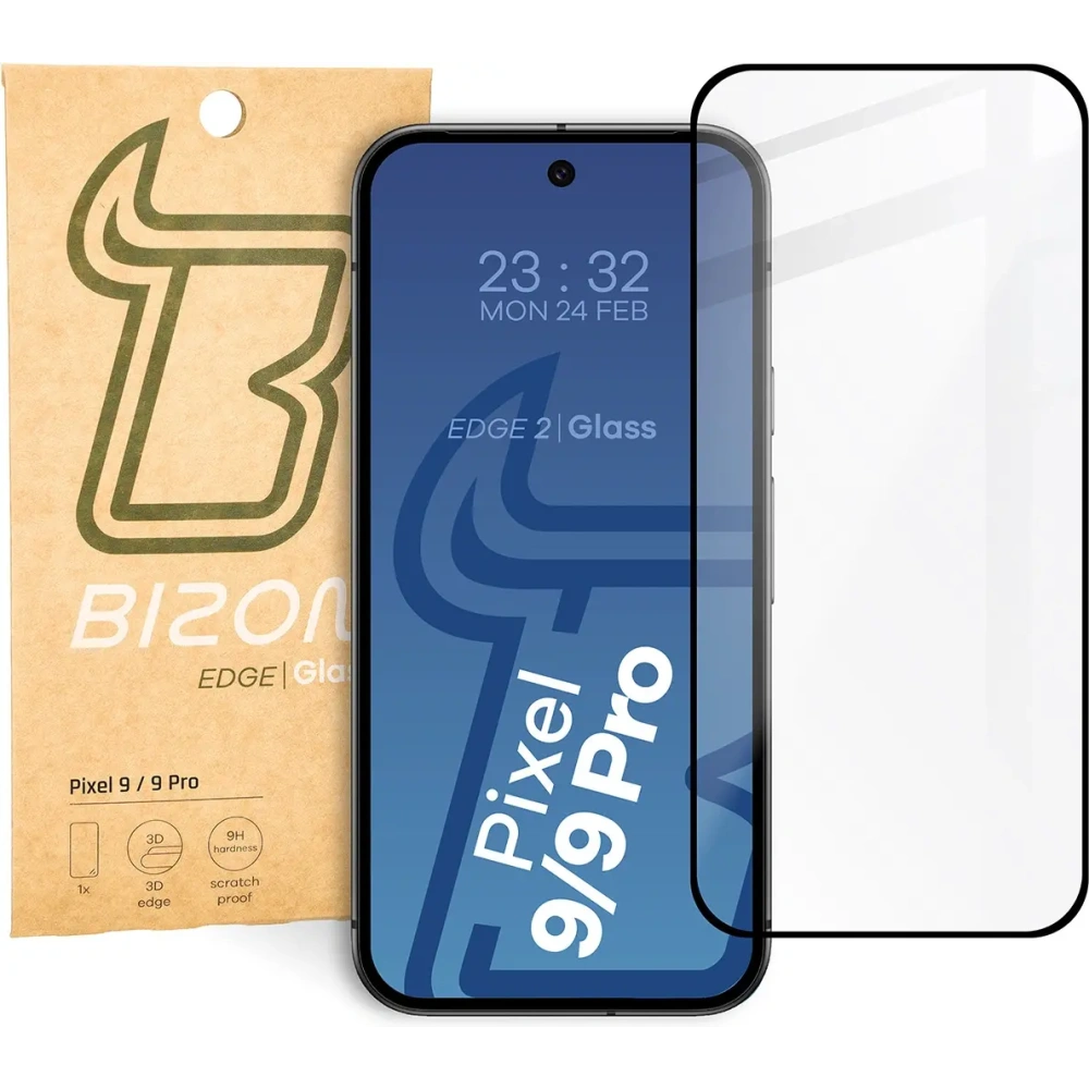 Hurtownia GSM - Bizon Glass Edge 2 Google Pixel 9 / 9 Pro fekete - BIZ6373 - {ean13} - Hurt