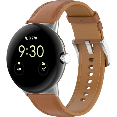 Skórzany pasek Bizon Strap Watch Casual 41 mm do Pixel Watch 3/Watch 2/Watch 1 jasnobrązowy