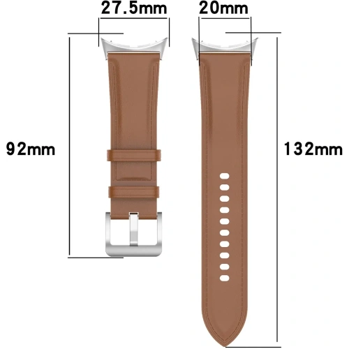 Skórzany pasek Bizon Strap Watch Casual 41 mm do Pixel Watch 3/Watch 2/Watch 1 jasnobrązowy