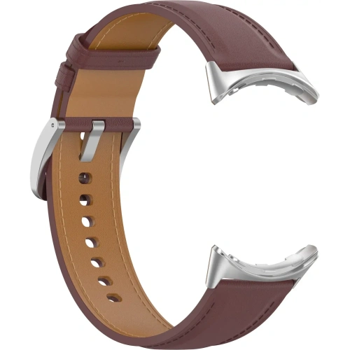 Skórzany pasek Bizon Strap Watch Casual 41 mm do Pixel Watch 3/Watch 2/Watch 1 ciemnobrązowy