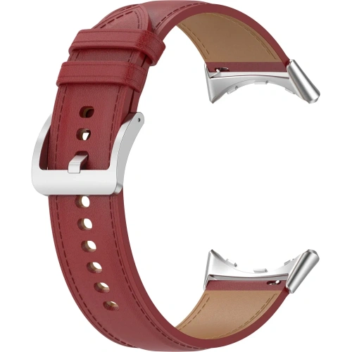 Skórzany pasek Bizon Strap Watch Casual 41 mm do Pixel Watch 3/Watch 2/Watch 1 burgundowy