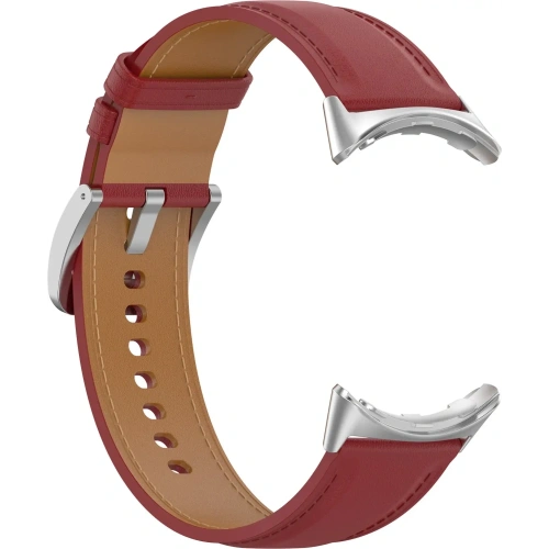 Skórzany pasek Bizon Strap Watch Casual 41 mm do Pixel Watch 3/Watch 2/Watch 1 burgundowy