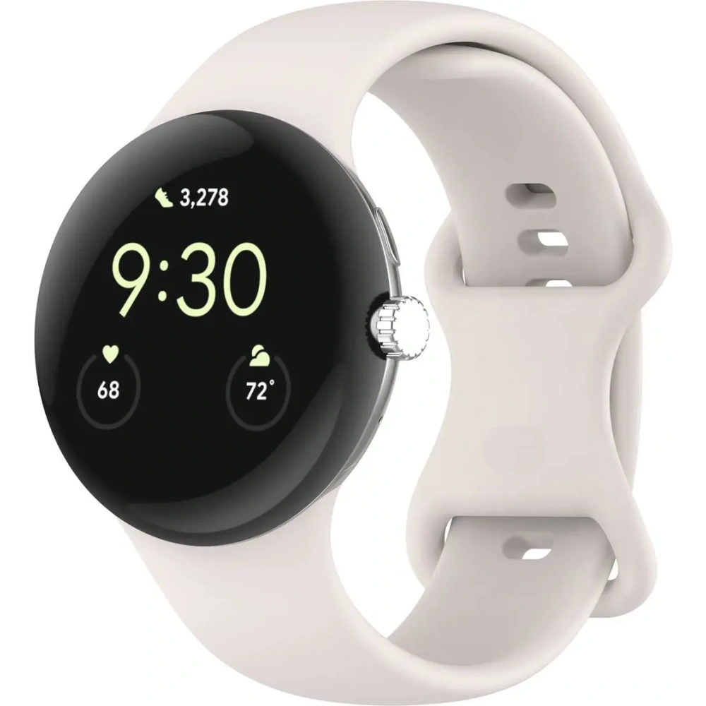 Hurtownia GSM - Silikonový pásek Bizon Strap Watch Silicone do Google Pixel Watch 3/Watch 2/Watch 1 41mm perlový - BIZ6379 - {ean13} - Hurt
