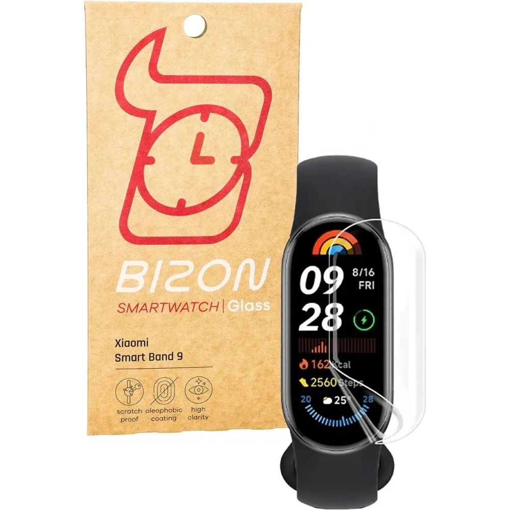 Hurtownia GSM - Bizon Glass Watch Hydrogel Xiaomi Okos Karkötő 9 [2 CSOMAG] - BIZ6380 - {ean13} - Hurt